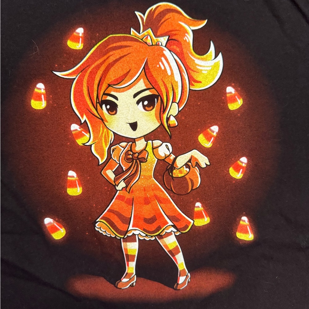 Teeturtle Halloween Candy Corn Girl Tee - XL